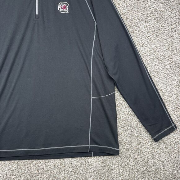 South Carolina Gamecocks Sweatshirt Mens XXL Black 1/4 Zip Pullover Tommy Bahama - Picture 5 of 16